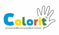 Logo Colorit – розмальовка кольоровим піском