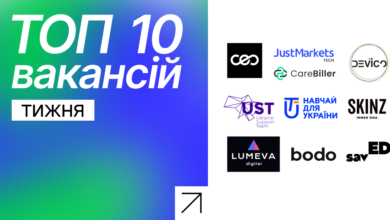 Найпопулярніші вакансії тижня на Happy Monday: 10 пропозицій від крутих роботодавців